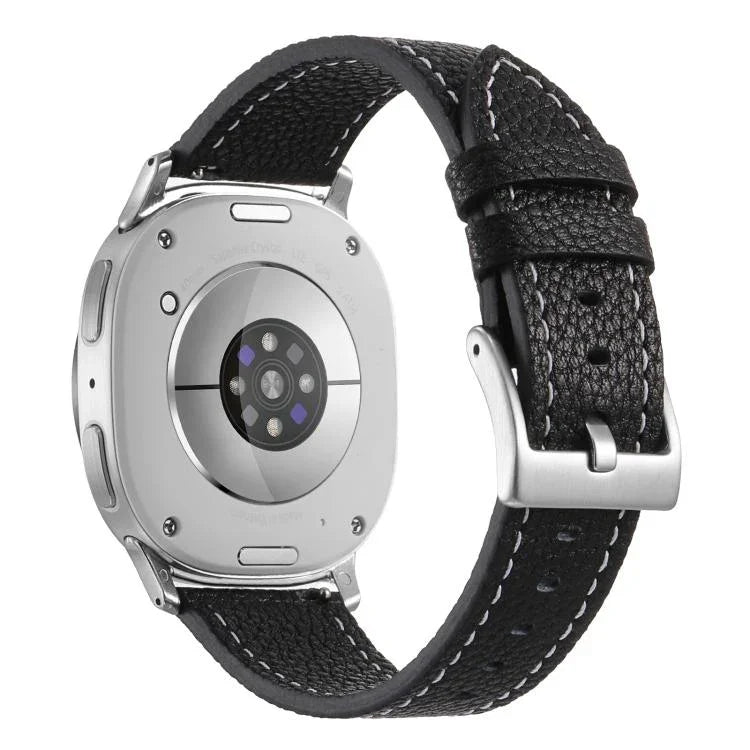 Double Sided Lychee Texture Leather Watch Band, For Samsung Galaxy Watch8 / Watch8 Classic