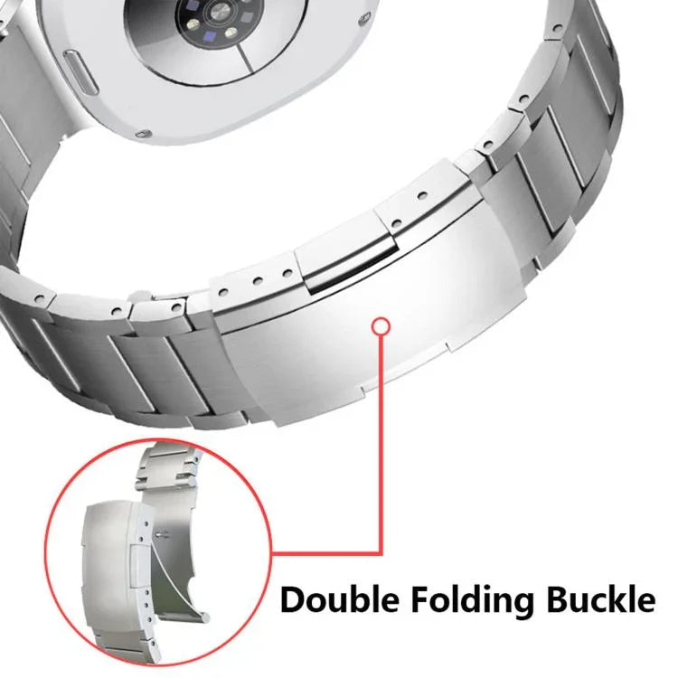 Integrated Three Beads Tortoise Buckle Metal Watch Band, For Samsung Galaxy Watch8 / Watch8 Classic