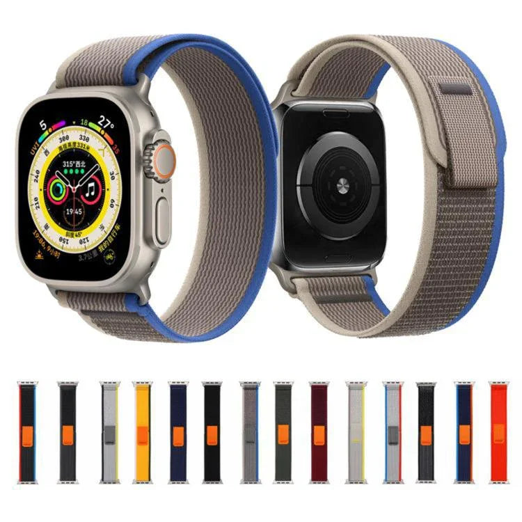 Wild Path Loop Nylon Watch Band with 3D Curved Film, For Apple Watch 6 / 5 / 4 / SE 40mm, For Apple Watch Ultra / 2 49mm, For Apple Watch Series 9 / 8 / 7 45mm