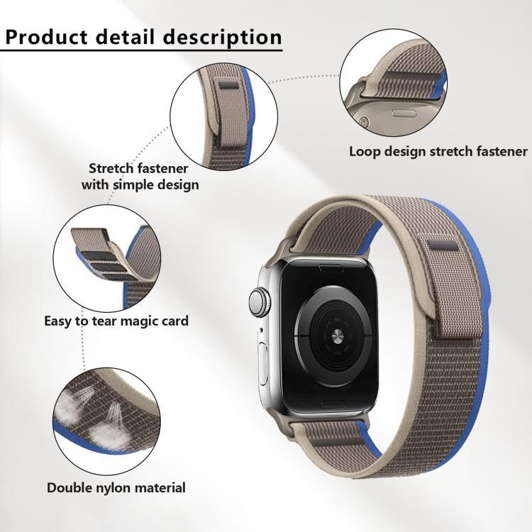 Wild Path Loop Nylon Watch Band with 3D Curved Film, For Apple Watch 6 / 5 / 4 / SE 40mm, For Apple Watch Ultra / 2 49mm, For Apple Watch Series 9 / 8 / 7 45mm