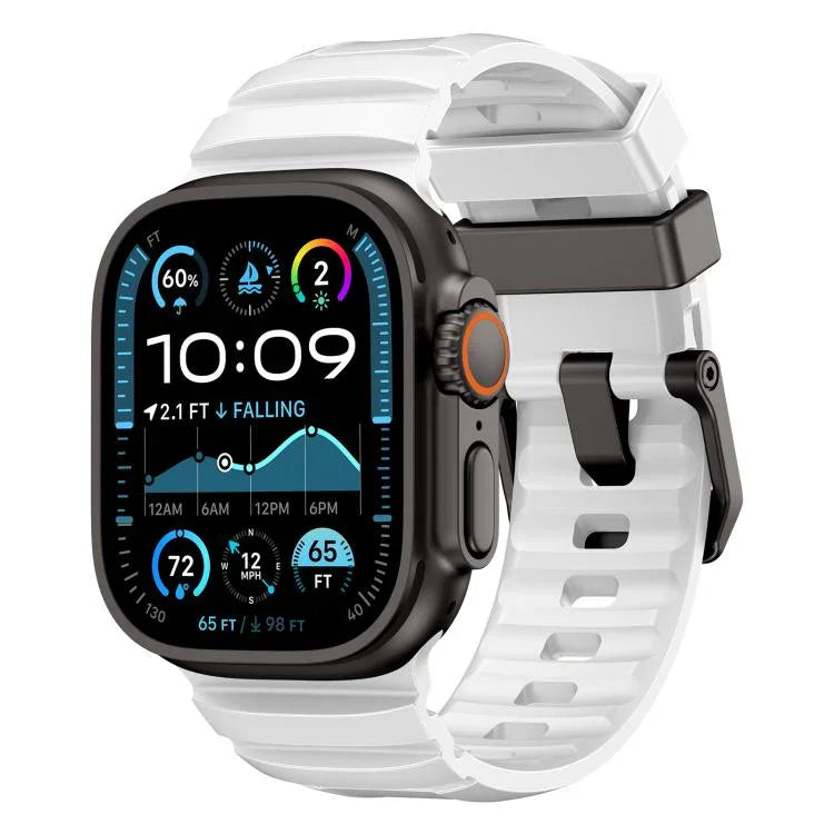 Rock-Peak Silicone Watch Band, For Apple Watch 46mm / 49mm / 45mm / 44mm