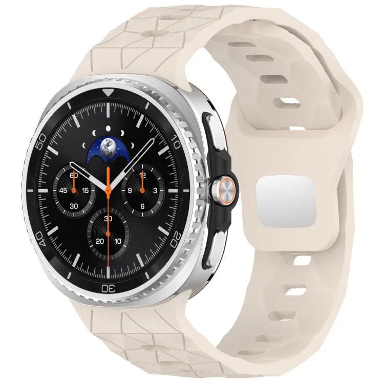 Football Texture Reverse Steel Buckle Silicone Watch Band, For Samsung Galaxy Watch8 / Watch8 Classic