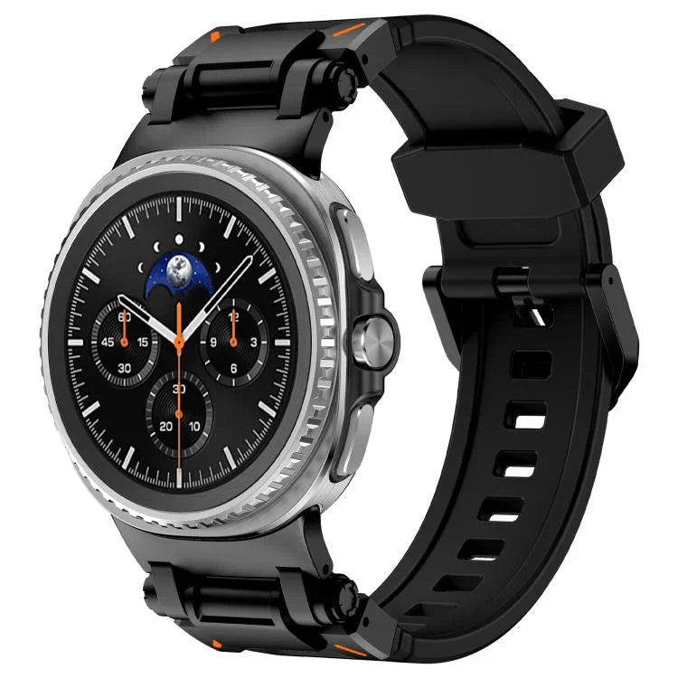 Explorer Metal Connector Silicone Watch Band, For Samsung Galaxy Watch8 / Watch8 Classic