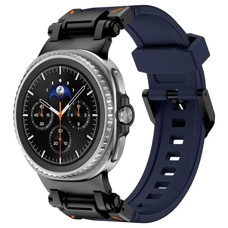 Explorer Metal Connector Silicone Watch Band, For Samsung Galaxy Watch8 / Watch8 Classic