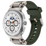 Explorer Metal Connector Silicone Watch Band, For Samsung Galaxy Watch8 / Watch8 Classic