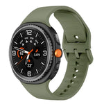 Flat Solid Color Silicone Watch Band, For Samsung Galaxy Watch8 / Watch8 Classic
