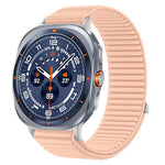 Woven Nylon Hook And Loop Fastener Metal Interface Watch Band, For Samsung Galaxy Watch Ultra 47mm / Ultra 2025