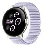 Woven Nylon Hook And Loop Fastener Metal Interface Watch Band, For Google Pixel Watch 4 / Watch 3 45mm, For Google Pixel Watch 4 / 3 / 2 / 1 41mm
