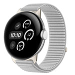 Woven Nylon Hook And Loop Fastener Metal Interface Watch Band, For Google Pixel Watch 4 / Watch 3 45mm, For Google Pixel Watch 4 / 3 / 2 / 1 41mm
