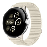 Woven Nylon Hook And Loop Fastener Metal Interface Watch Band, For Google Pixel Watch 4 / Watch 3 45mm, For Google Pixel Watch 4 / 3 / 2 / 1 41mm