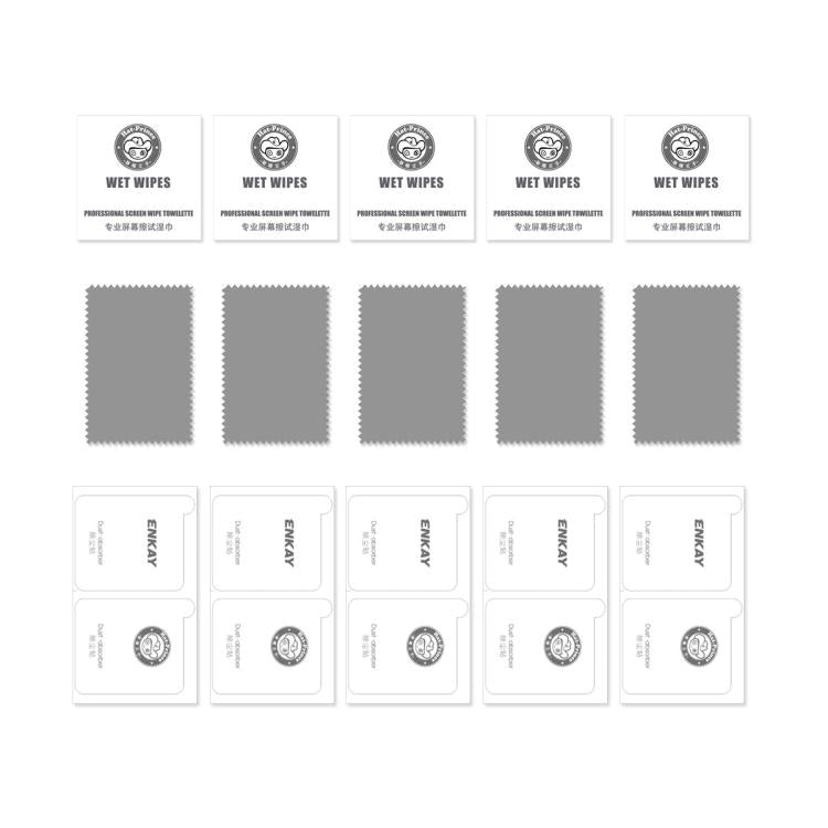 5pcs ENKAY Thickened Glue No White Edge High Aluminum-silicon Tempered Glass Film, For iPhone 17 Pro Max, For iPhone 17 Pro, For iPhone 17, For iPhone Air