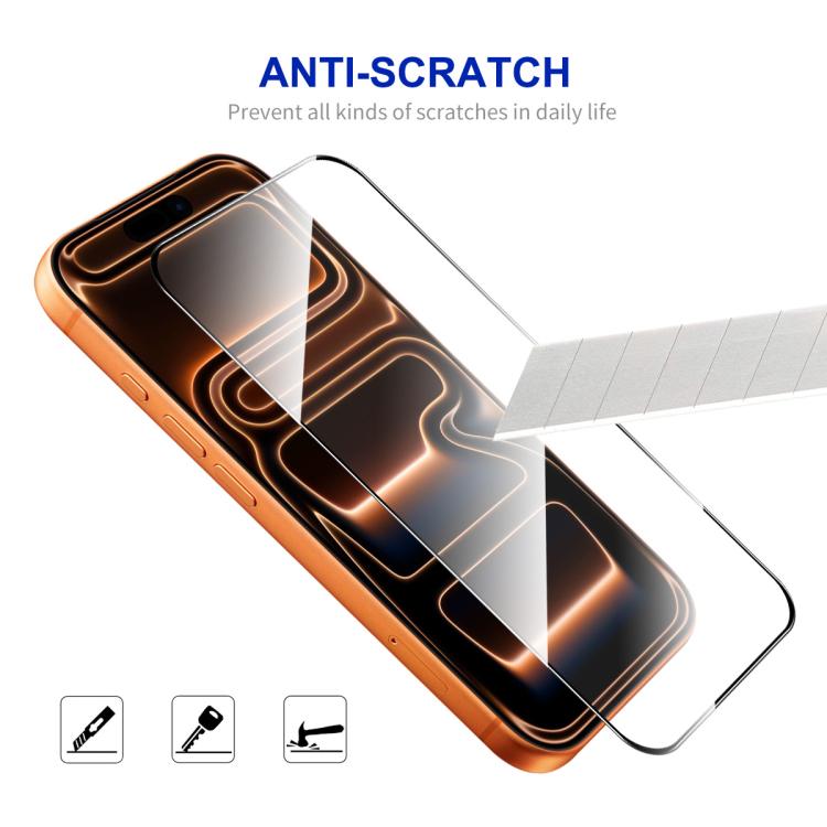 5pcs ENKAY Thickened Glue No White Edge High Aluminum-silicon Tempered Glass Film, For iPhone 18 Pro, For iPhone 18 Pro Max, For iPhone 17 Pro Max, For iPhone 17 Pro, For iPhone 17, For iPhone Air