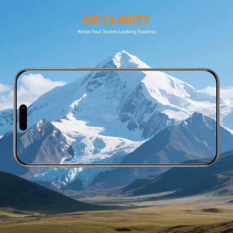 2pcs ENKAY Thickened Glue No White Edge 9H Big Arc Edge High Aluminum-silicon Tempered Glass Film, For iPhone 17 Pro Max, For iPhone 17 Pro, For iPhone 17, For iPhone Air