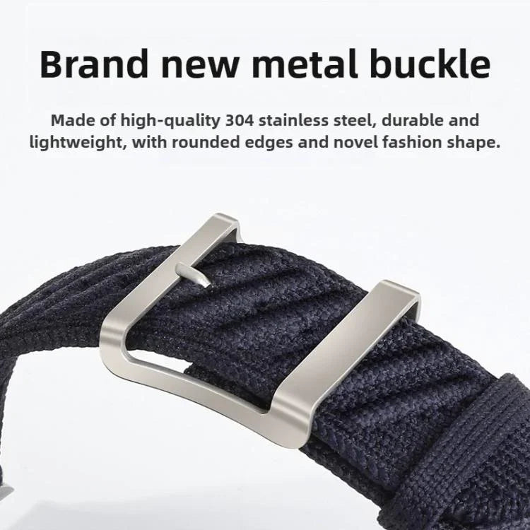 Style H Twill Nylon Watch Band, For Apple Watch 46mm / 49mm / 45mm / 44mm, For Apple Watch 42mm / 41mm / 40mm / 38mm