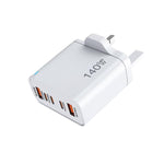 TE-PD43 Type-C x 3, USB-A x 2 Multi-port Charger for Mobile Phones / Tablets，UK Plug, UK Plug