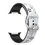 Dual Color Engraved Silicone Watch Band, For Samsung Galaxy Watch8 / Watch8 Classic