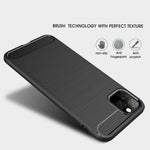 Brushed Texture Carbon Fiber TPU Case for  iPhone XI Max 2019, For iPhone 11 Pro Max