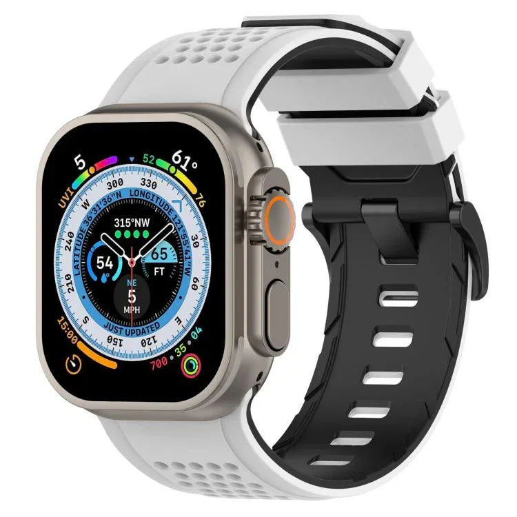 Check Design Breathable Silicone Watch Band, For Apple Watch 46mm / 49mm / 45mm / 44mm
