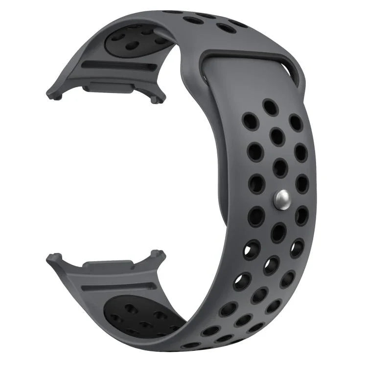 Two Color Round Holes Reverse Buckle Silicone Watch Band, For Samsung Galaxy Watch Ultra 47mm / Ultra 2025