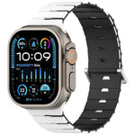 Melodica-Style Magnetic Dual-Color Silicone Watch Band, For Apple Watch 46mm / 49mm / 45mm / 44mm, For Apple Watch 42mm / 41mm / 40mm / 38mm