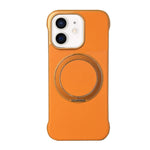 Frameless Leather-Skin PC MagSafe Holder Phone Case, For iPhone 13, For iPhone 12, For iPhone 12 Pro Max, For iPhone 12 Pro, For iPhone 11 Pro Max, For iPhone 11