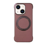 Frameless Leather-Skin PC MagSafe Holder Phone Case, For iPhone 14 Plus, For iPhone 14, For iPhone 14 Pro, For iPhone 14 Pro Max, For iPhone 13 Pro Max, For iPhone 13 Pro
