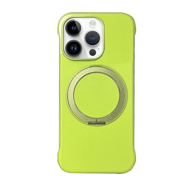 Frameless Leather-Skin PC MagSafe Holder Phone Case, For iPhone 14 Plus, For iPhone 14, For iPhone 14 Pro, For iPhone 14 Pro Max, For iPhone 13 Pro Max, For iPhone 13 Pro