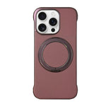Frameless Leather-Skin PC MagSafe Holder Phone Case, For iPhone 17 Pro Max, For iPhone 17 Pro, For iPhone 17, For iPhone Air, For iPhone 16 Pro Max, For iPhone 16 Pro