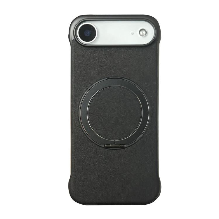 Frameless Leather-Skin PC MagSafe Holder Phone Case, For iPhone 17 Pro Max, For iPhone 17 Pro, For iPhone 17, For iPhone Air, For iPhone 16 Pro Max, For iPhone 16 Pro