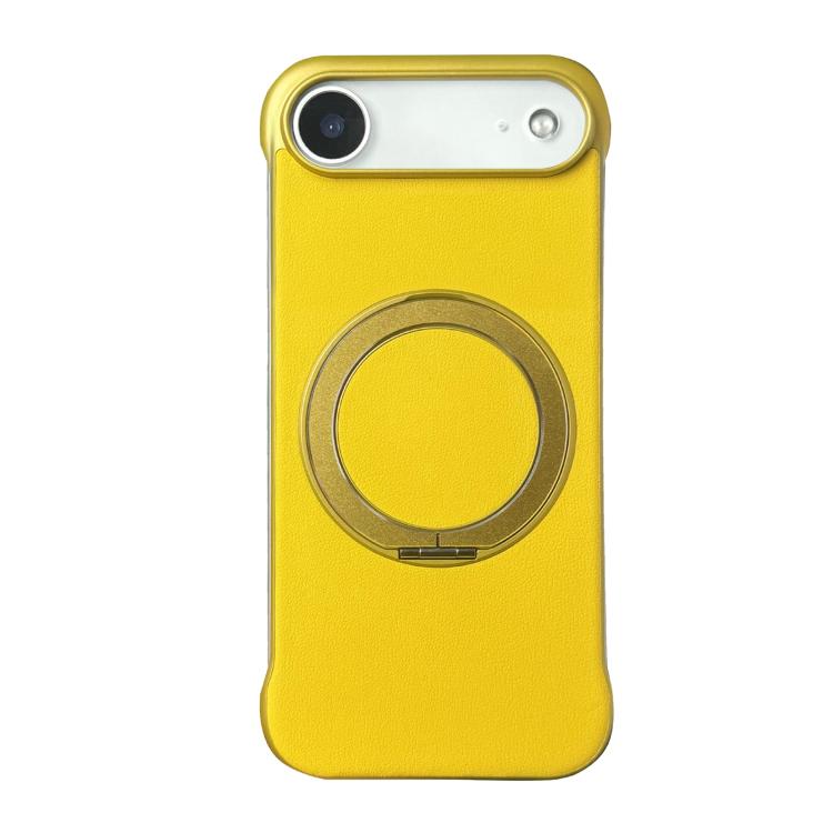 Frameless Leather-Skin PC MagSafe Holder Phone Case, For iPhone 17 Pro Max, For iPhone 17 Pro, For iPhone 17, For iPhone Air, For iPhone 16 Pro Max, For iPhone 16 Pro