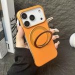 Frameless Leather-Skin PC MagSafe Holder Phone Case, For iPhone 13, For iPhone 12, For iPhone 12 Pro Max, For iPhone 12 Pro, For iPhone 11 Pro Max, For iPhone 11