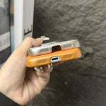 Frameless Leather-Skin PC MagSafe Holder Phone Case, For iPhone 17 Pro Max, For iPhone 17 Pro, For iPhone 17, For iPhone Air, For iPhone 16 Pro Max, For iPhone 16 Pro
