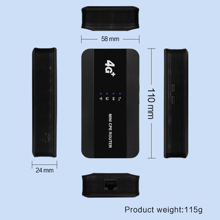 M10-LW With RJ45 Port WPS Function SIM Card Slot WIFI6 Portable 4G Router WiFi Hotspot American version, M10-LW