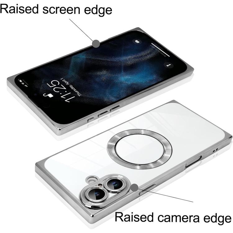 Right Angle Square Electroplated CD Pattern TPU MagSafe Phone Case, For iPhone 16 Plus, For iPhone 16, For iPhone 15 Pro Max, For iPhone 15 Pro, For iPhone 15 Plus, For iPhone 15