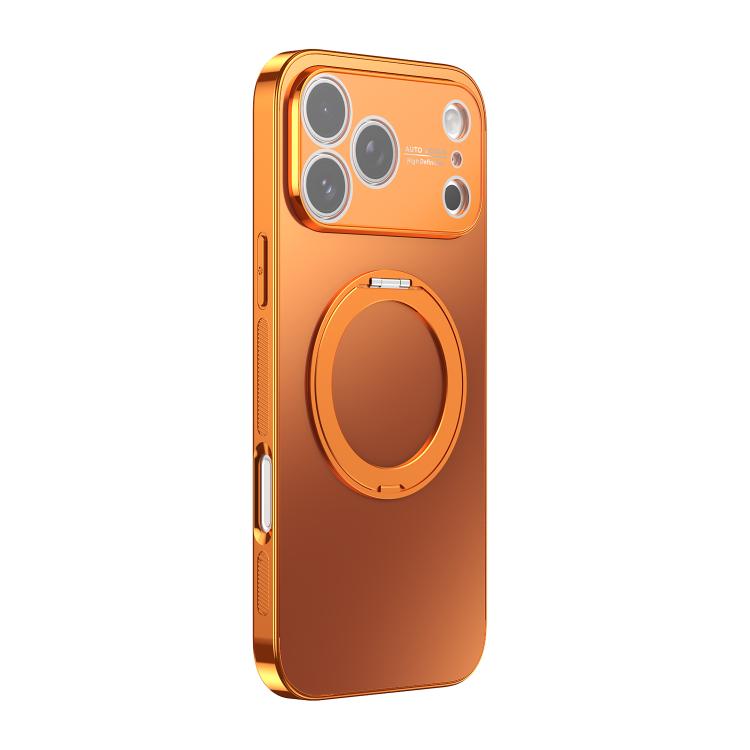 360 Degree Rotating Holder MagSafe Electroplated Phone Case with Lens Cover, For iPhone 17 Pro Max, For iPhone 17 Pro, For iPhone 17, For iPhone Air, For iPhone 16 Pro Max, For iPhone 16 Pro