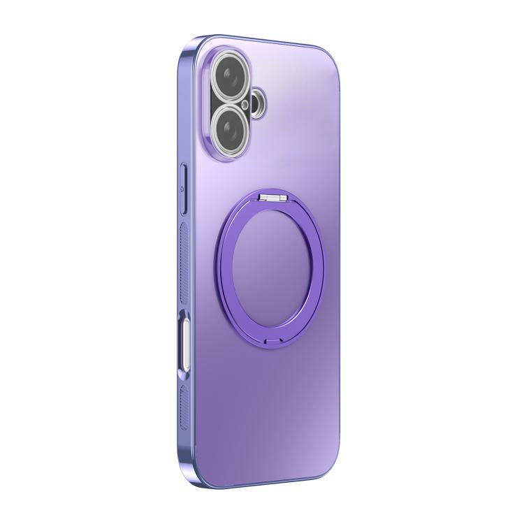 360 Degree Rotating Holder MagSafe Electroplated Phone Case with Lens Cover, For iPhone 17 Pro Max, For iPhone 17 Pro, For iPhone 17, For iPhone Air, For iPhone 16 Pro Max, For iPhone 16 Pro