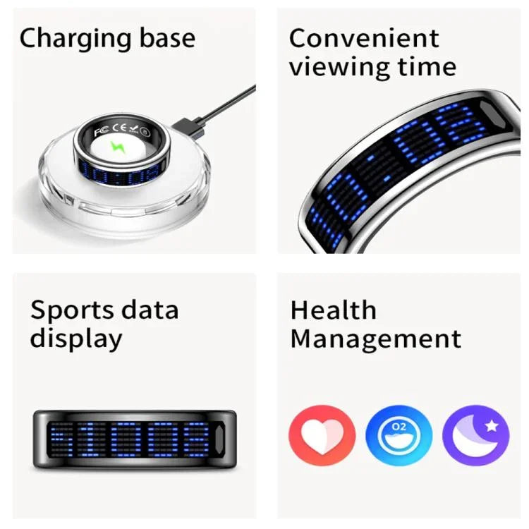 SR16 SIZE 8 Smart Ring, Support Heart Rate / Blood Oxygen / Sleep Monitoring / Multiple Sports Modes