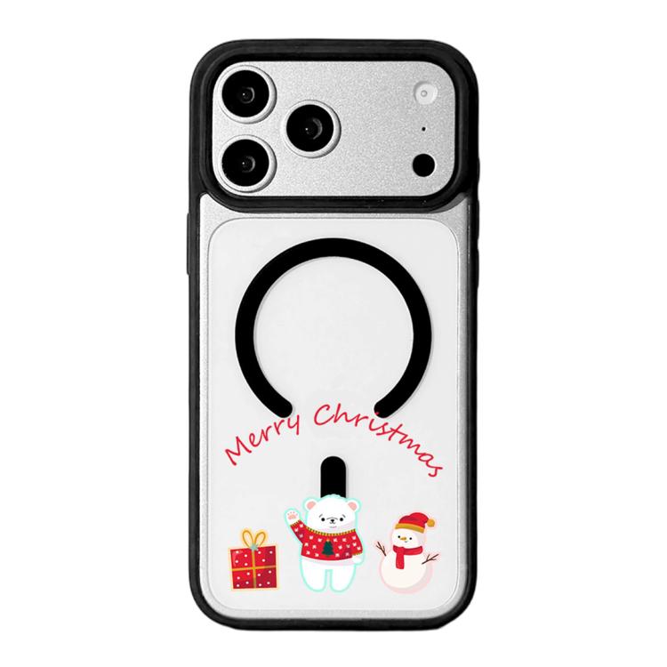 Christmas Series Strong Magnetic Painted Black Edge Phone Case, For iPhone 17 Pro Max, For iPhone 17 Pro, For iPhone 17