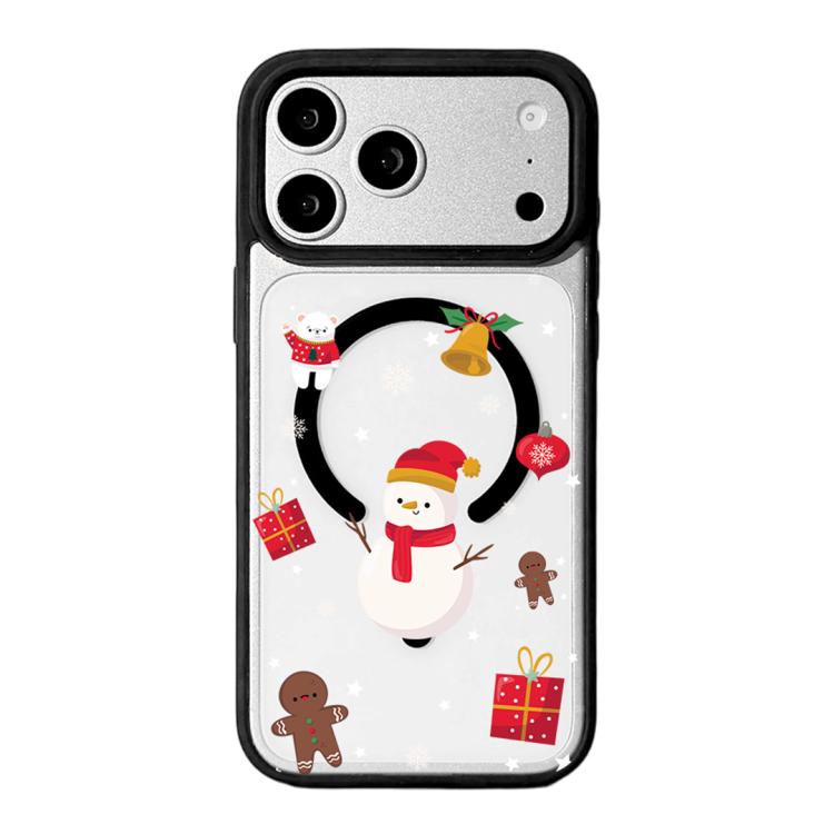 Christmas Series Strong Magnetic Painted Black Edge Phone Case, For iPhone 17 Pro Max, For iPhone 17 Pro, For iPhone 17