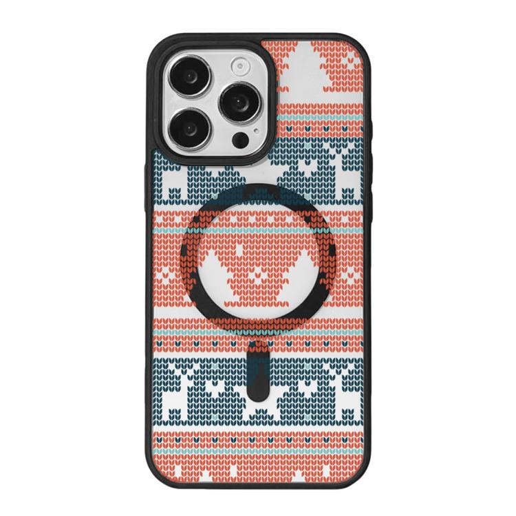 Christmas Series Strong Magnetic Painted Black Edge Phone Case, For iPhone 16 Pro Max, For iPhone 16 Pro, For iPhone 16