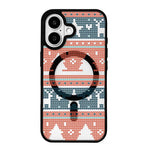 Christmas Series Strong Magnetic Painted Black Edge Phone Case, For iPhone 16 Pro Max, For iPhone 16 Pro, For iPhone 16