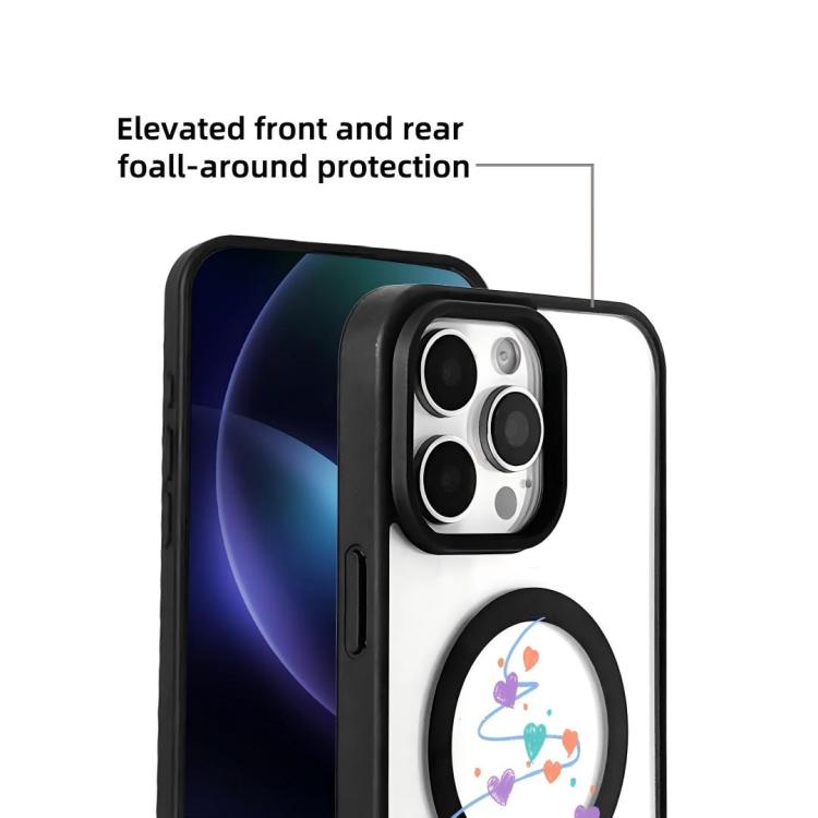 Christmas Series Strong Magnetic Painted Black Edge Phone Case, For  iPhone 15 Pro Max, For  iPhone 15 Pro