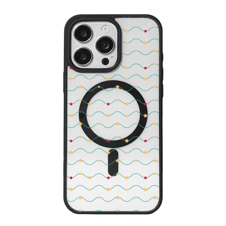 Christmas Series Strong Magnetic Painted Black Edge Phone Case, For  iPhone 15 Pro Max, For  iPhone 15 Pro