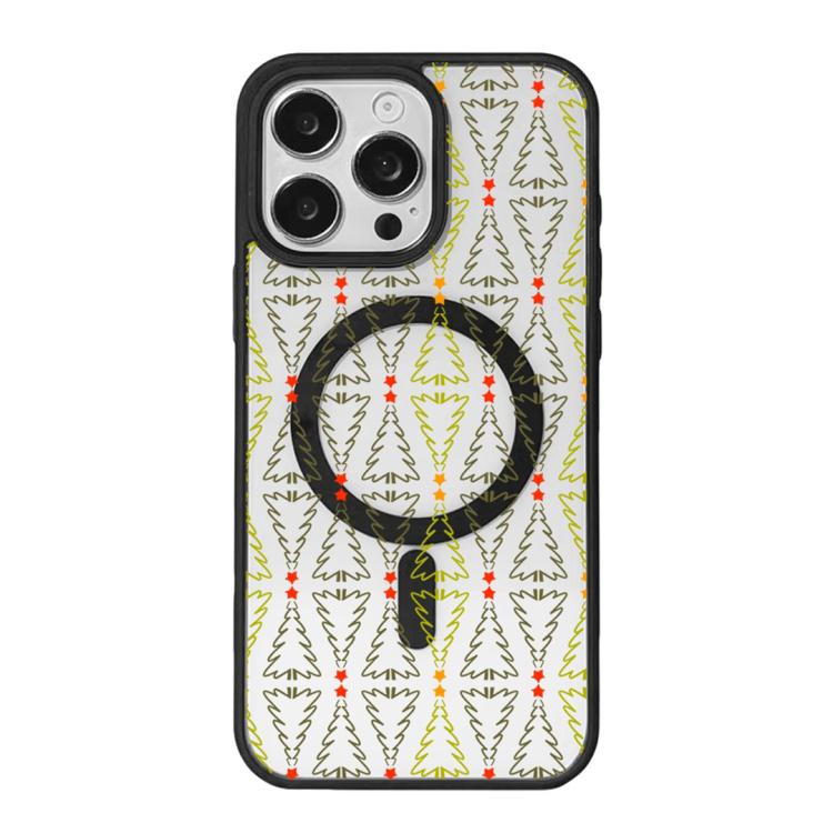 Christmas Series Strong Magnetic Painted Black Edge Phone Case, For  iPhone 15 Pro Max, For  iPhone 15 Pro