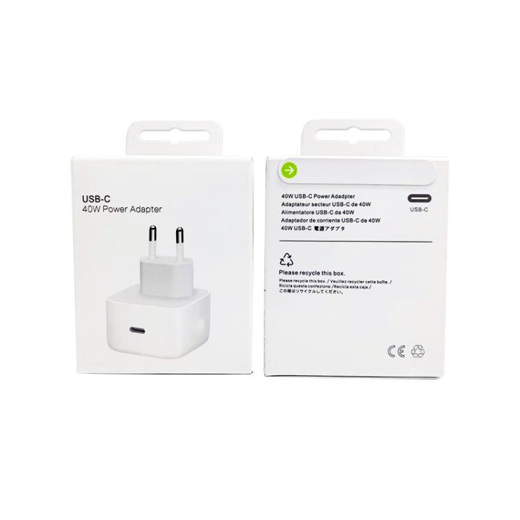 A3365 PD40W USB-C / Type-C Interface Charger, EU Plug, EU Plug