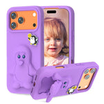 Penguin Baby EVA Shockproof Phone Case with Holder, For iPhone 17 Pro Max, For iPhone 17 Pro, For iPhone 17, For iPhone Air, For iPhone 16 Pro Max, For iPhone 16 Pro, For iPhone 16, For iPhone 15 Pro Max