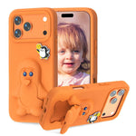 Penguin Baby EVA Shockproof Phone Case with Holder, For iPhone 17 Pro Max, For iPhone 17 Pro, For iPhone 17, For iPhone Air, For iPhone 16 Pro Max, For iPhone 16 Pro, For iPhone 16, For iPhone 15 Pro Max