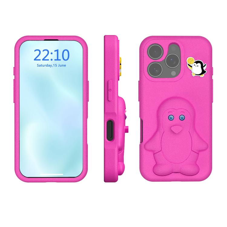 Penguin Baby EVA Shockproof Phone Case with Holder, For iPhone 17 Pro Max, For iPhone 17 Pro, For iPhone 17, For iPhone Air, For iPhone 16 Pro Max, For iPhone 16 Pro, For iPhone 16, For iPhone 15 Pro Max
