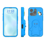 Penguin Baby EVA Shockproof Phone Case with Holder, For iPhone 17 Pro Max, For iPhone 17 Pro, For iPhone 17, For iPhone Air, For iPhone 16 Pro Max, For iPhone 16 Pro, For iPhone 16, For iPhone 15 Pro Max