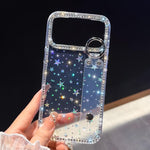 Rhinestone Glitter Wristband Holder Phone Case, For iPhone 17 Pro Max